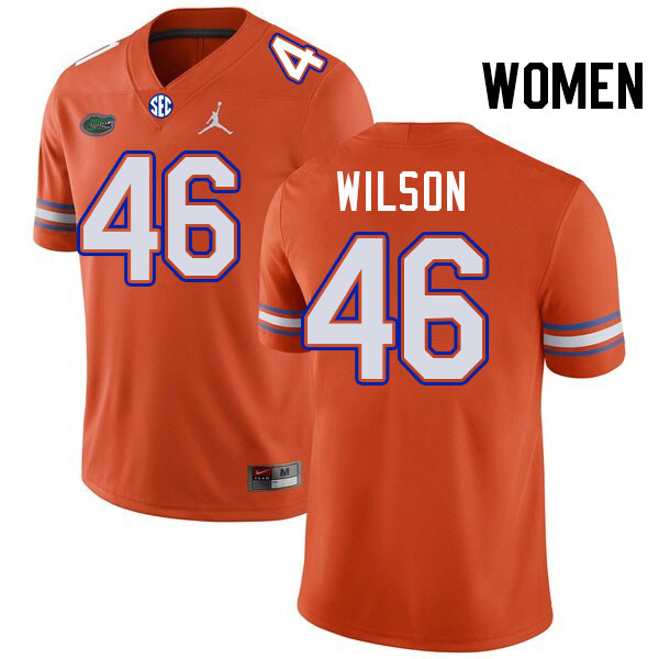 Women #46 Ethan Wilson Florida Gators College Football Jerseys Stitched-Orange